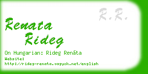 renata rideg business card